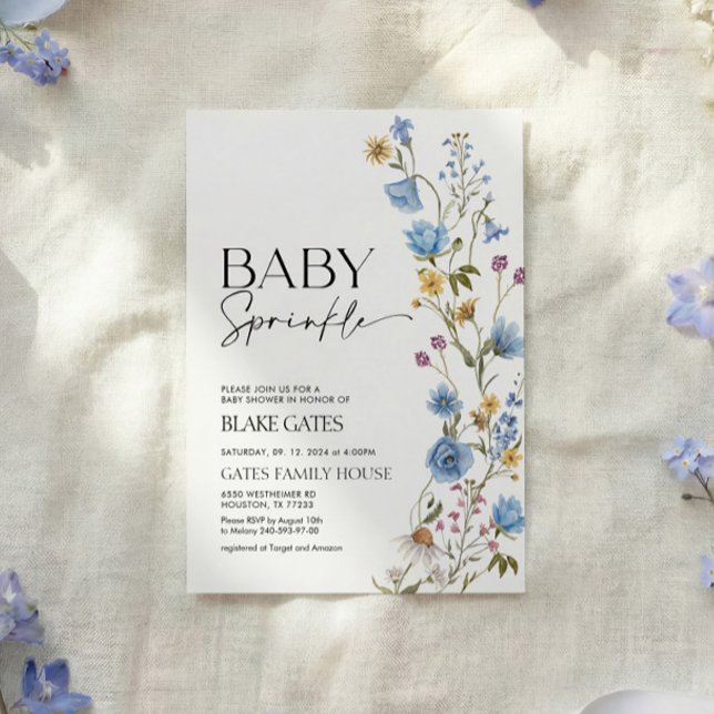 Blue Baby Sprinkle Invitation  (Creator Uploaded)