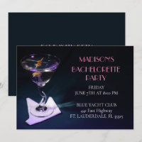 Blue Bachelorette Martini Bridal Party