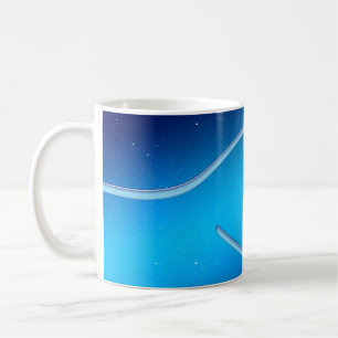 Blue Background Abstract Design Banner Coffee Mug