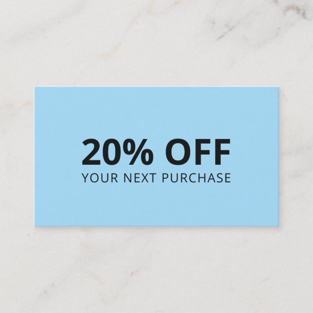 Blue Background Business Card (Front)