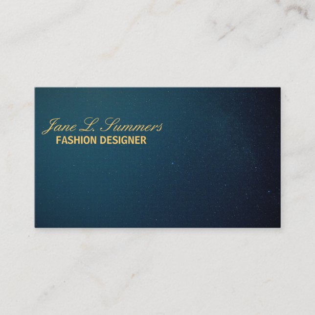 Blue Background Business Card (Front)