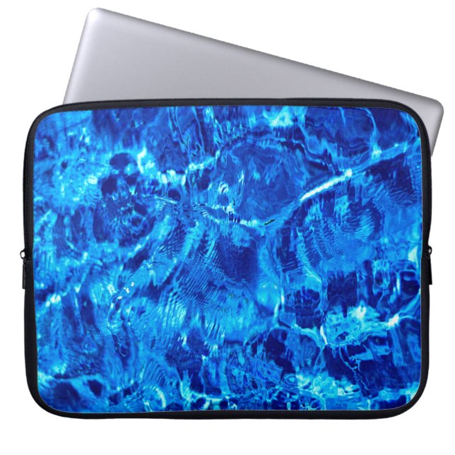 Blue Background Laptop Sleeve (Front)