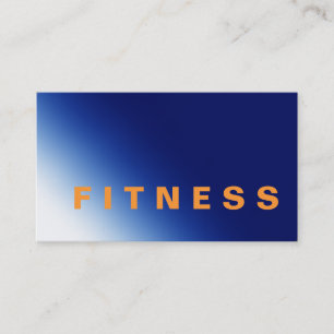 Blue Background Trainer Fitness Business Card