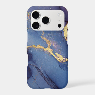 Blue background with gold streaks and dots