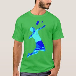 Blue Badminton Player Wonderful Badminton T T-Shirt