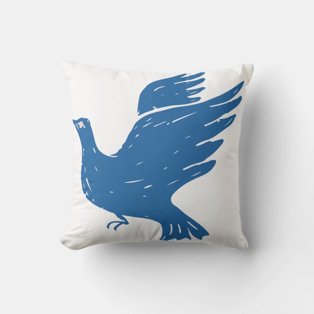 Blue bairds pillow (Front)