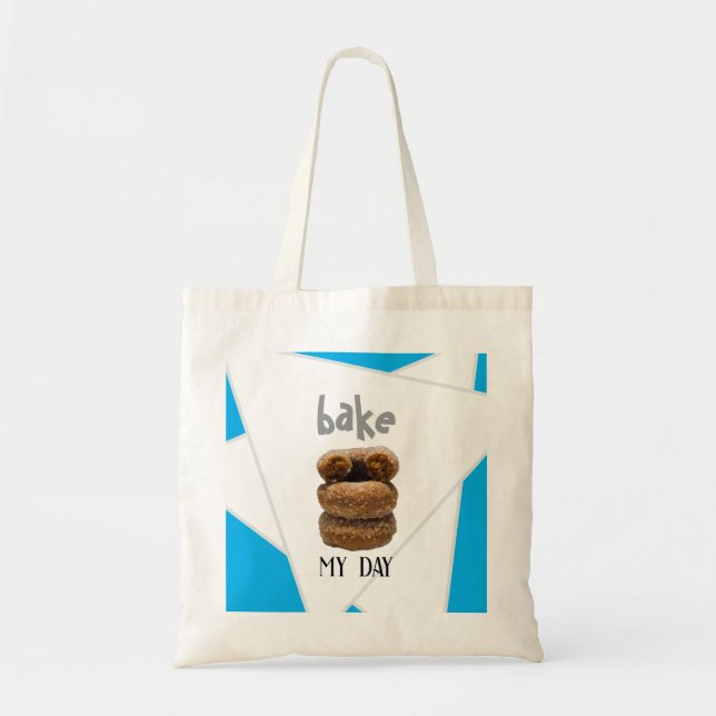Blue Bake My Day  Tote Bag (Front)