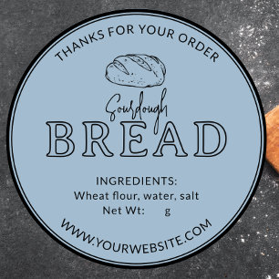 Blue Bakery Sourdough Bread Thank You Sticker