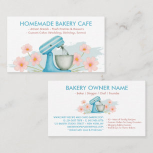 Blue Baking Utensils Bakery Baker Business Card