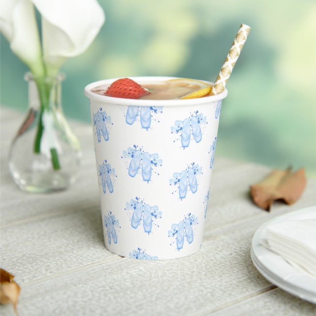 Blue Ballet Birthday Pointe Shoes Paper Cups (Insitu)