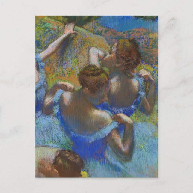Blue Ballet Dancers Edgar Degas Postcard (Front)