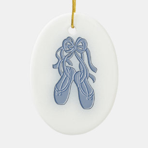 Blue Ballet Sippers Ceramic Tree Decoration