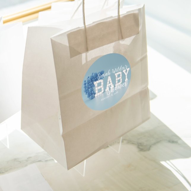 Blue Balloon Arch Boys Baby Shower Sticker (Blue baby shower? Need stickers that that? Just add your details to these)