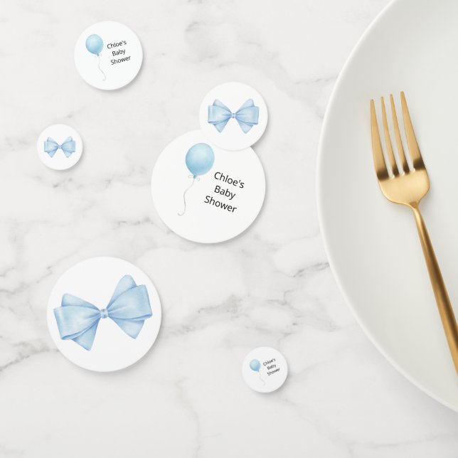 Blue Balloon Baby Shower Confetti (Group)