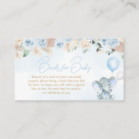 Blue Balloon Elephant Baby Shower Books for Baby