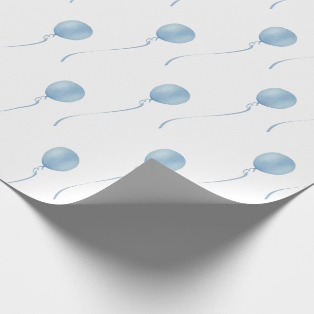 Blue balloon Gift Wrapping Cadeaupapier  Paper (Corner)