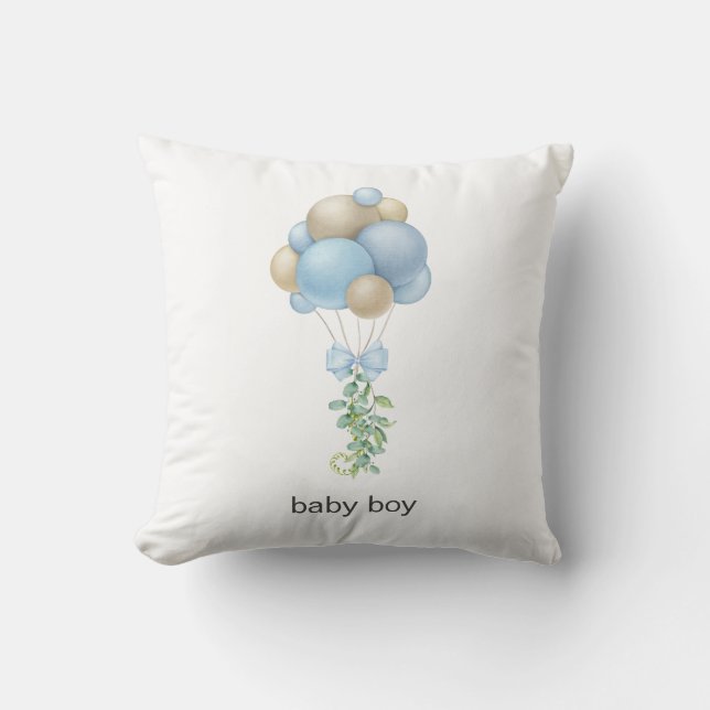 Blue Balloons Cushion (Front)