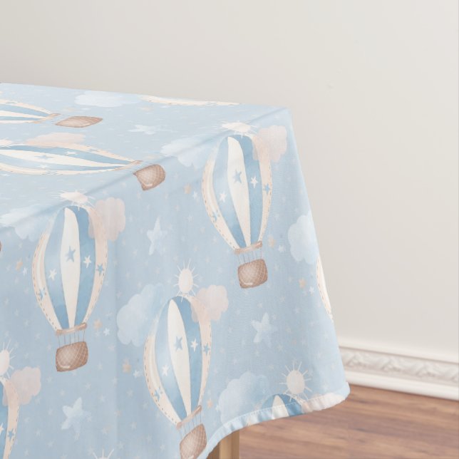 Blue Balloons Pattern Tablecloth (In Situ)