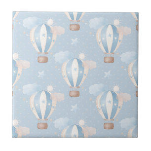 Blue Balloons Pattern Tile