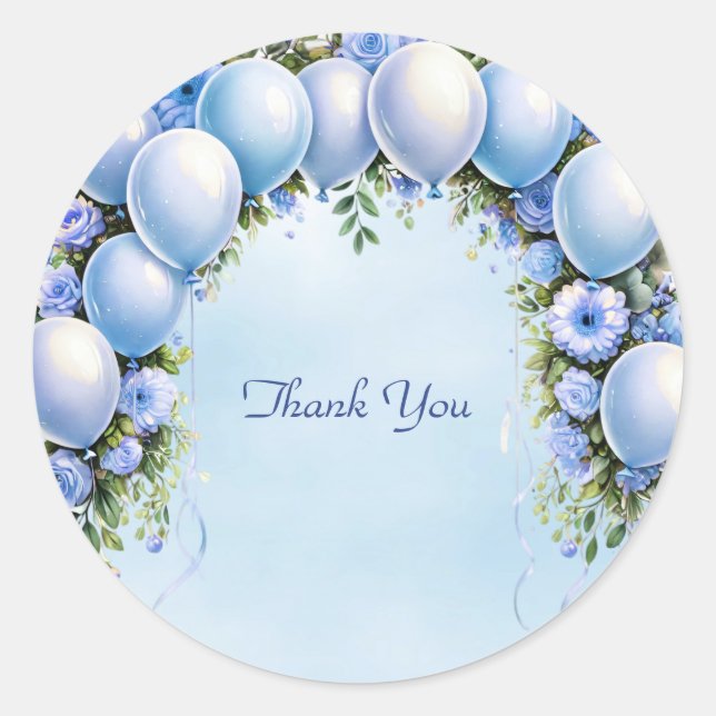 Blue Balloons Sticker (Front)