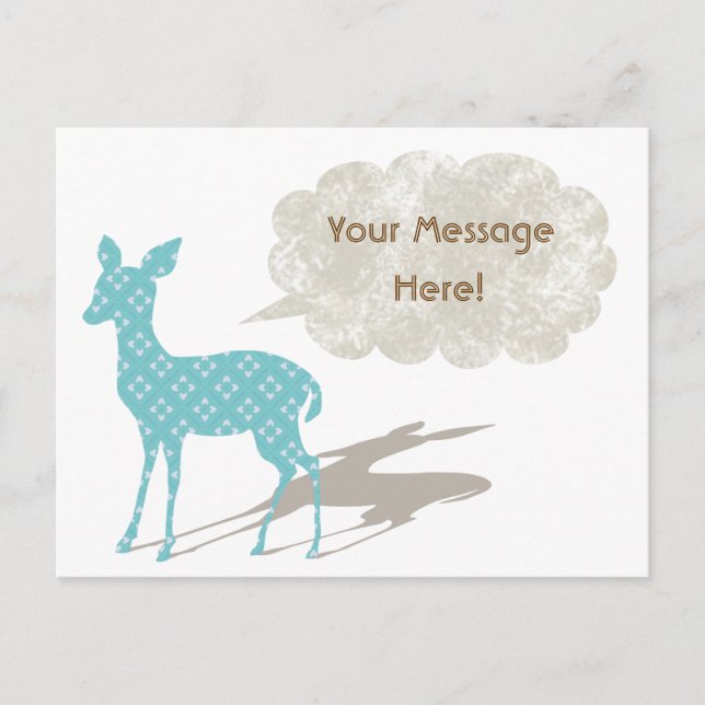 Blue Bambi All Occasion Custom Postcard (Front)