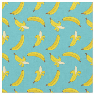 Blue Bananas Fabric