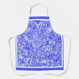 Blue Bandanna All-Over Print Apron