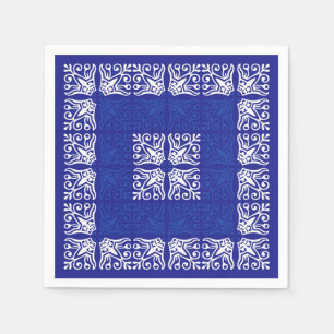 Blue Bandanna Design Napkin