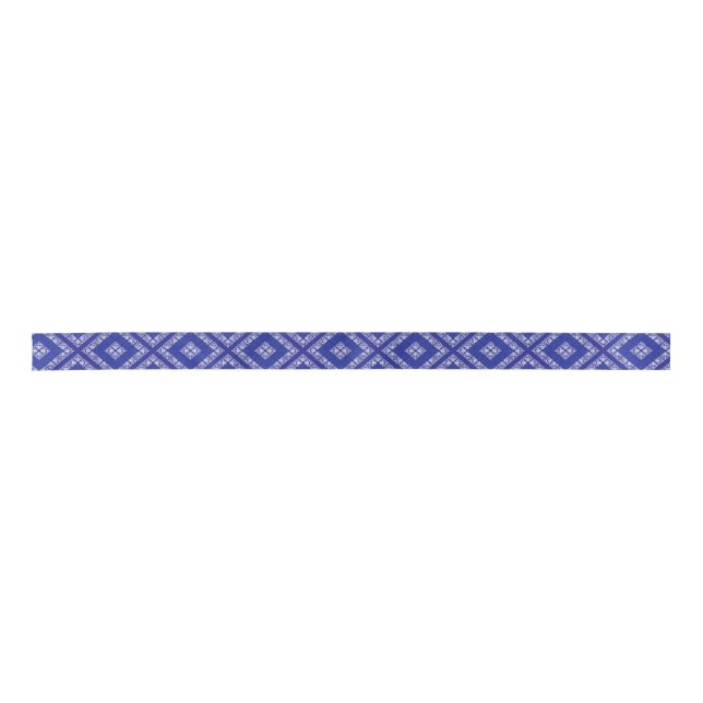 Blue Bandanna Design Ribbon Satin Ribbon (Front)