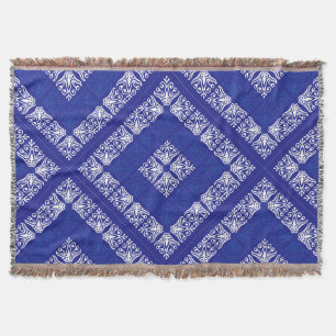 Blue Bandanna Design Throw Blanket