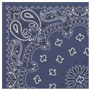Blue Bandanna Fabric