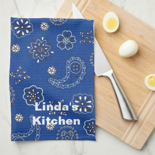 Blue Bandanna Kitchen Towel