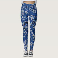 Blue Bandanna leggings