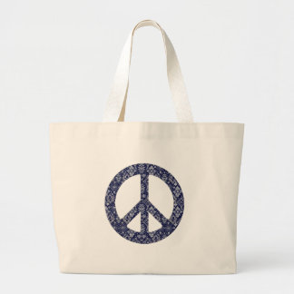 Blue Bandanna Peace Sign Bag
