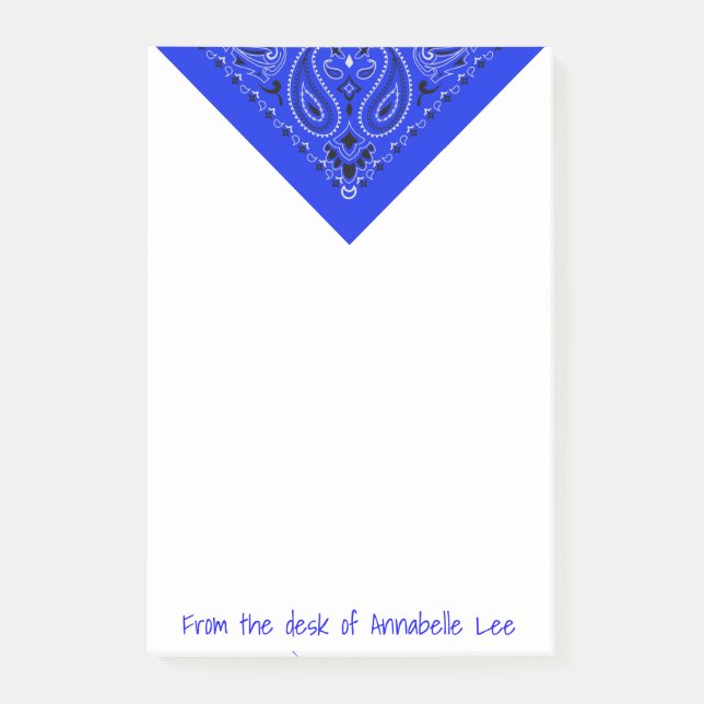 Blue Bandanna Post-it Notes (Front)