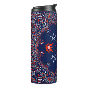 Blue Bandanna Thermal Tumbler