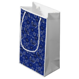 Blue Bandanna Western Cowboy Adventure Ranch Fun Small Gift Bag