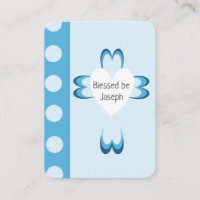 Blue Baptism Prayer Card for Boys