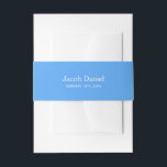 Blue Bar Mitzvah<br><div class="desc">Light blue invitation belly band.</div>