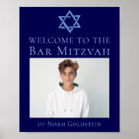 Blue Bar Mitzvah Photo Star of David Party