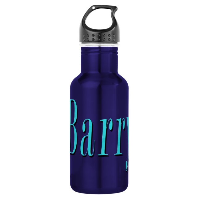 Blue Barry Name  Logo, 532 Ml Water Bottle (Front)