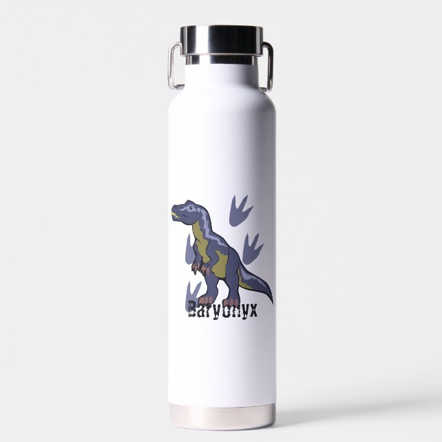 Blue Baryonyx Water Bottle (Front)