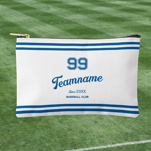 Blue Baseball Custom Player Number & Team Name Accessory Pouch (Creator Uploaded)