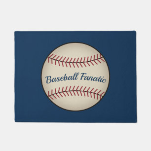 Blue Baseball Doormat 