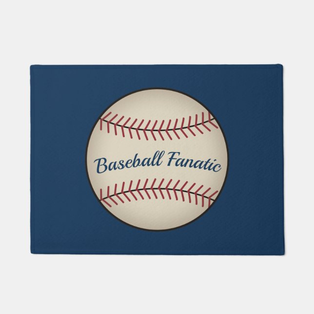 Blue Baseball Doormat  (Front)