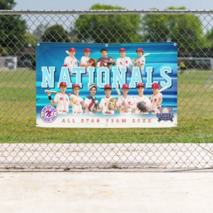 Blue Baseball Team Banner - Personalised