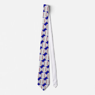 Blue Baseball Tie