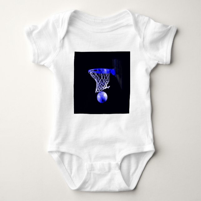 Blue Basketball Baby Bodysuit (Front)