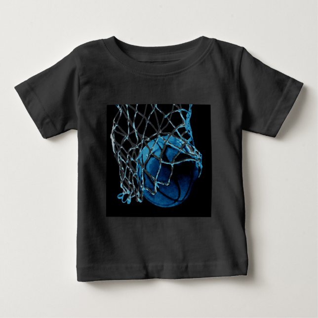 Blue Basketball Baby T-Shirt (Front)