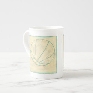 Blue Basketball by Chariklia Zarris Bone China Mug